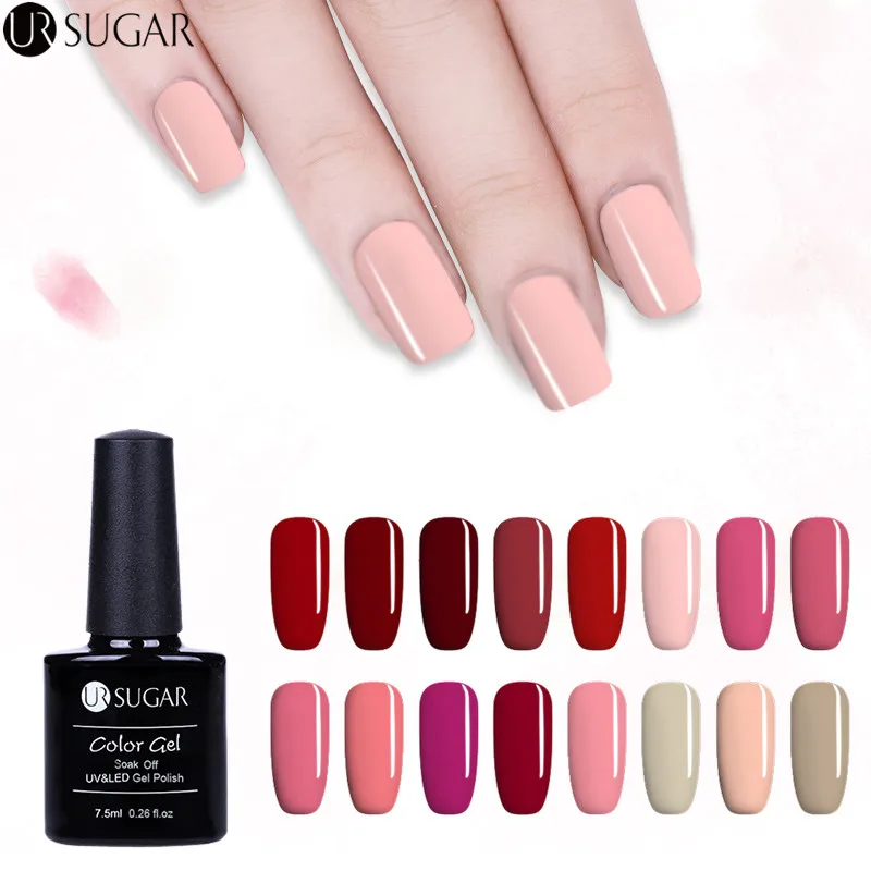 

UR SUGAR 3 Bottles 7.5ml Soak Off UV Gel Polish Set Colorful Pure Nail Color Nail Art Gel Polish Decorations