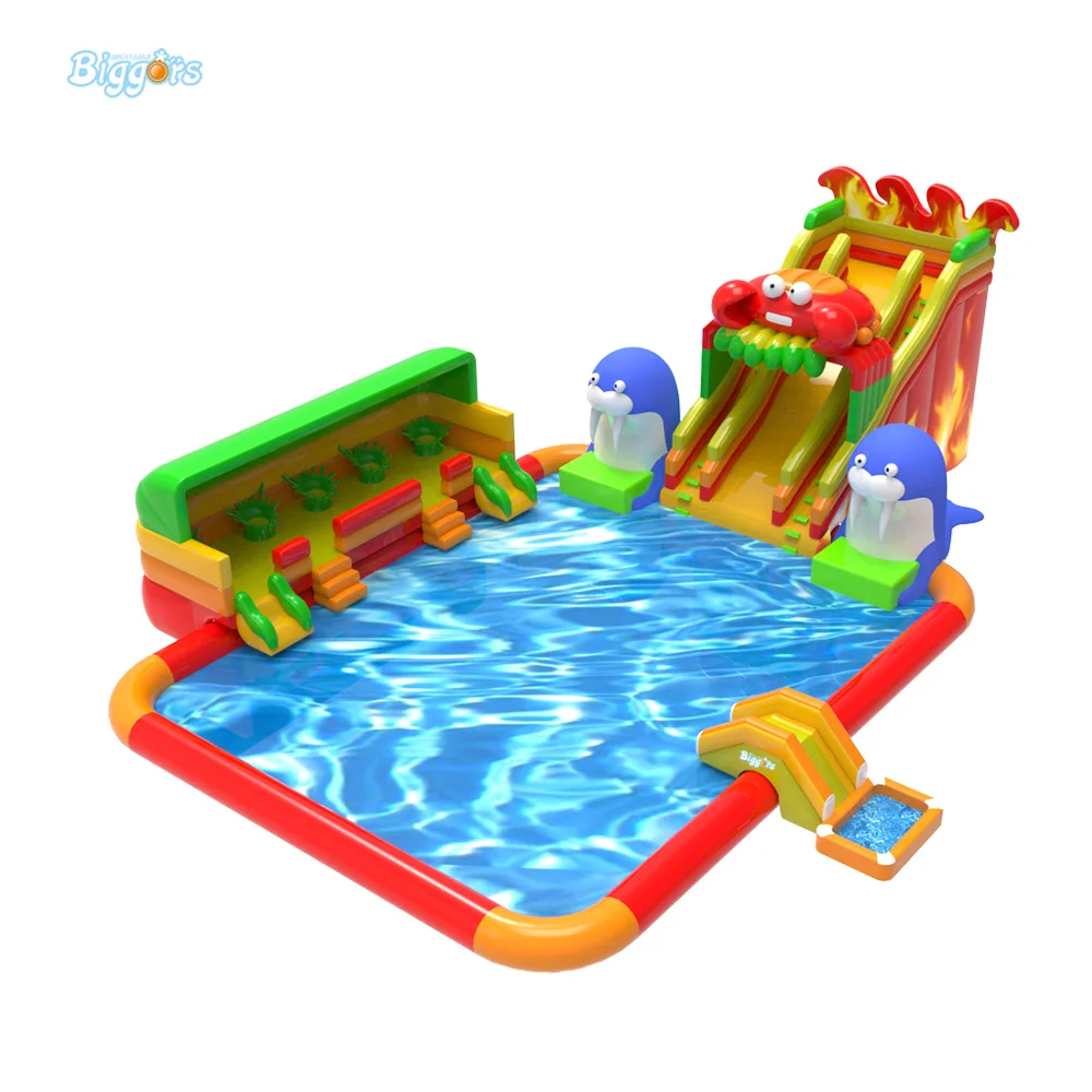 

Cheap Outdoor Giant Inflatable Water Amusemtn Game Inflatable Slide And Pool