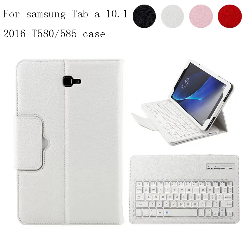 Detachable Wireless Bluetooth Keyboard Case Cover For Samsung Galaxy Tab A 10.1 2016 T580 T585 T580N T585N PU Leather Stand Case