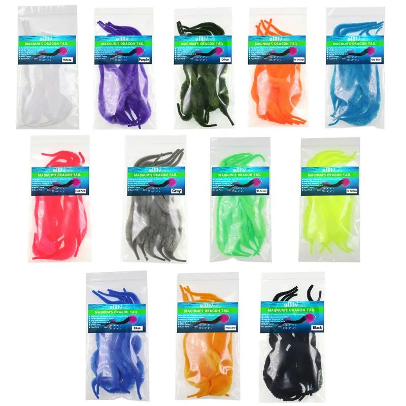 

OOTDTY 5 Pcs/pack Hook Binding Wool thread Material Fly Fishing Band Bait Tool 12 Colors