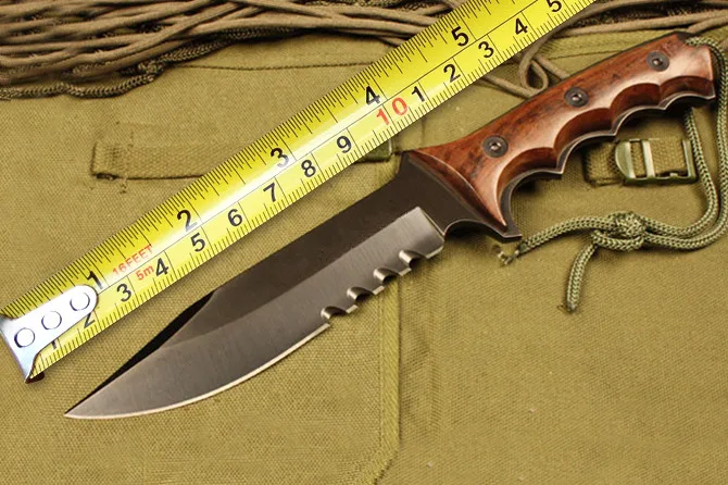

SCHF3 Tactical Fixed Knives,5Cr13 Blade Ebony Handle Camping Survival Knife,Hunting Knife.