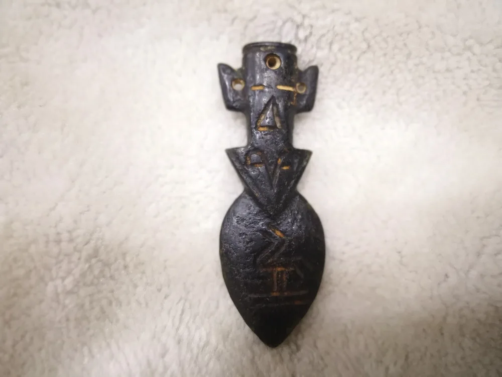 

Red mountain culture collection iron Meteorite carved totem Pendant