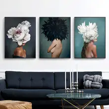 

Modern minimalist sexy girl feather characters abstract posters and prints wall art canvas painting living room decoration