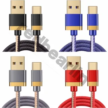 

Quick charging 1m 3ft alloy fabric data charger cables wire for phone 5 6 7 8 for samsung s7 s8 s9 s10 note 7 9 lg