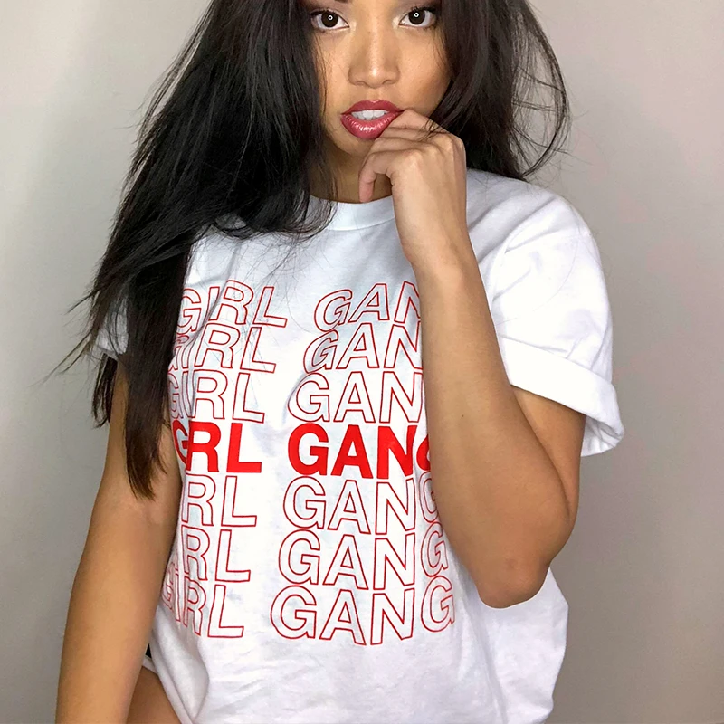 Girl Gang Women T Shirt Girl Power Aesthetic Feminism Feminist