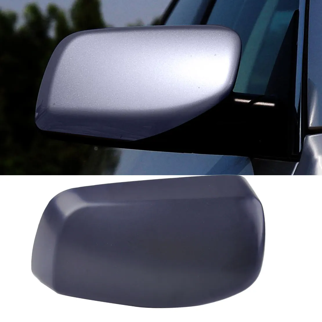 DWCX Car Matte Dark Grey ABS Plastic Right Side Door Rear View Mirror Casing Cover Cap