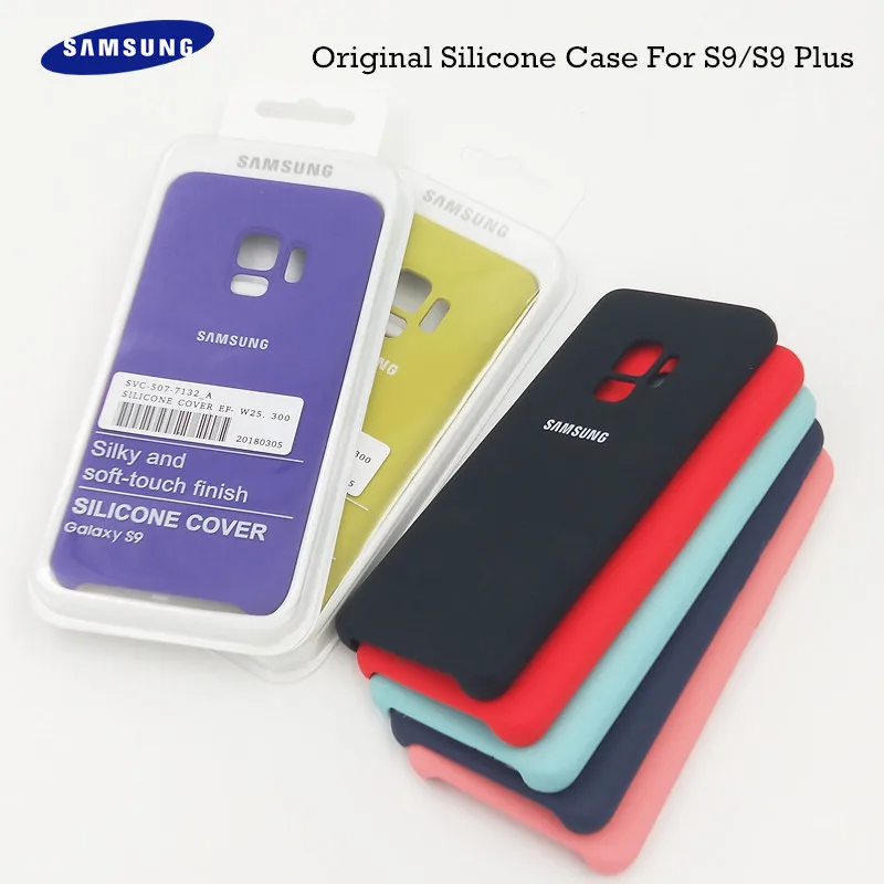 

Original S9 S9 Plus Samsung Galaxy Protective Case Silky Silicone Back Cover Soft-Touch Shell Phone Case For S9 + Coque