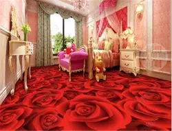 На заказ любой размер 3d обои романтическая роза ванная комната спальня гостиная 3D Пол интерьер обои