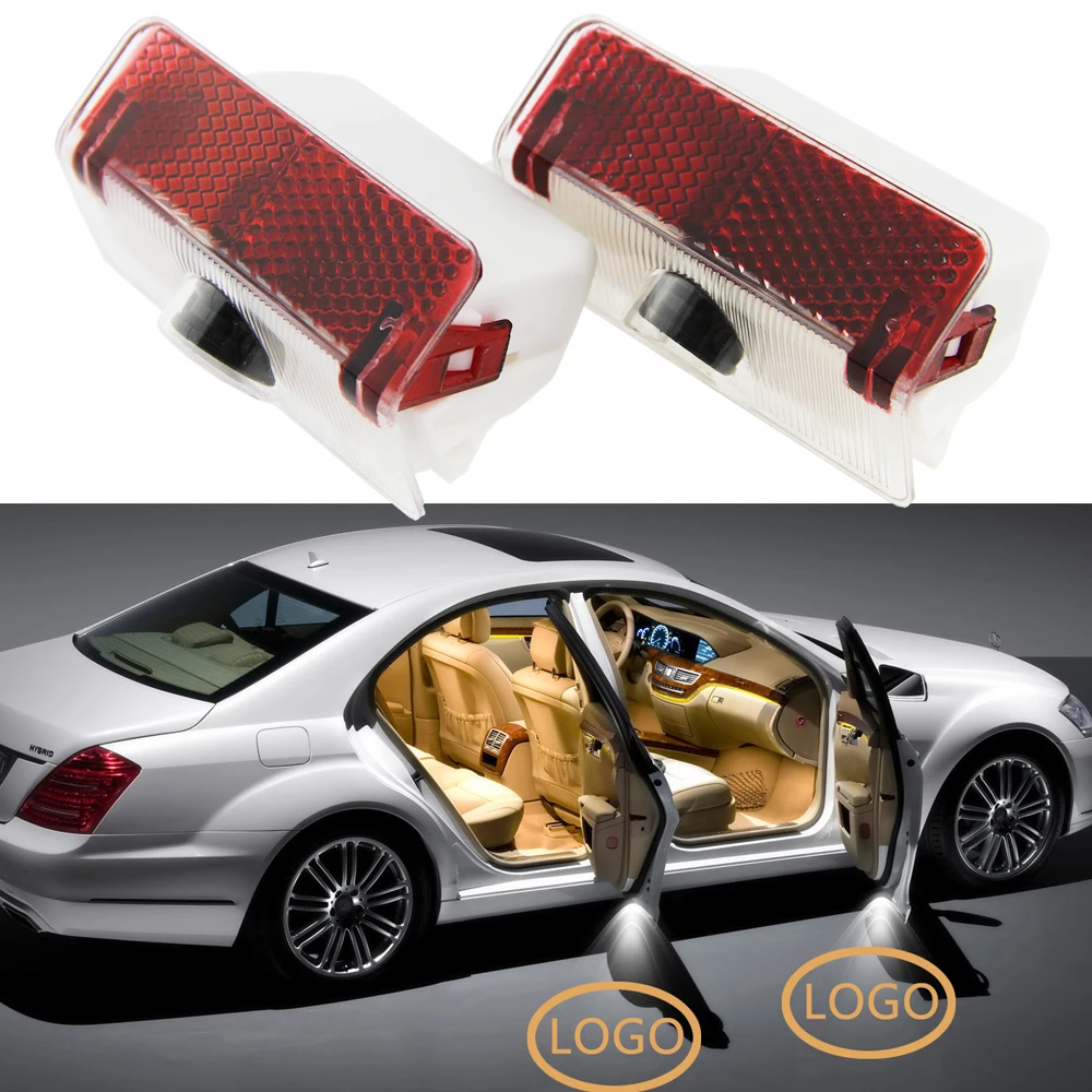 

2X Car LED Door Welcome Logo Laser Projector Ghost Shadow Light For Benz ML E A B GL C GLK 200 S500 S350 S63 S65 w212 w166 w176