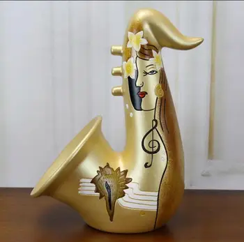 

Very beautiful Saxophone ceramic household ornaments handicraft crafts love