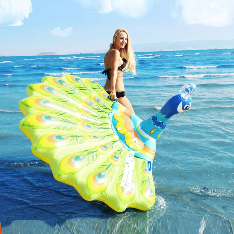 

2018 Newest Pool Party Floater Intex Peacock Island Heavy Duty Inflatable Peacock/Peafowl Pool Lounge Raft