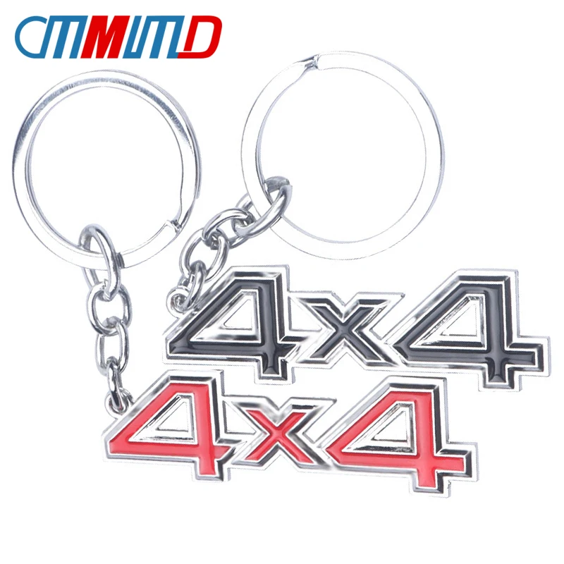 

Keychain Auto Metal Chrome 4x4 Emblem Badge 3D Key Ring accessories for Jeep Grand Cherokee Wrangler Ford Car Styling