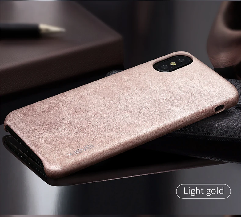 X-Level Luxury Leather Case For iPhone XSXS Max XR Original Ultra Thin iPhone X Back Cover Business Vintage Case For Apple 10  (14)