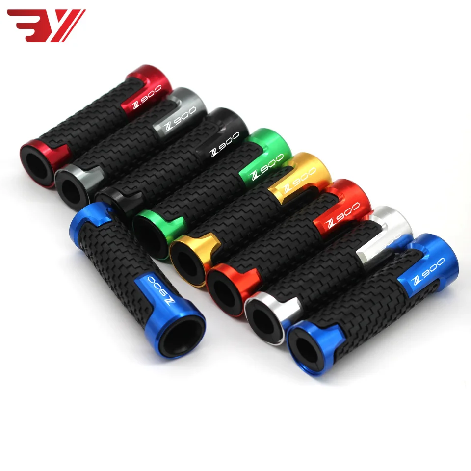 

Motorcycle Accessories CNC Non-slip handlebar grips end scooter handle bar grip 7/8' For KAWASAKI Z900 z900 2017 2018 Laser logo