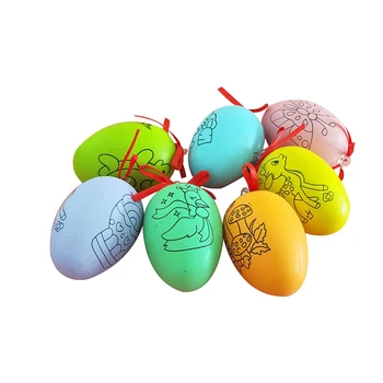 

1set Children Toys Creative Handmade DIY Easter Eggs Handmade Cartoon Graffiti Painted Eggshell Toy Kids Educational Gift