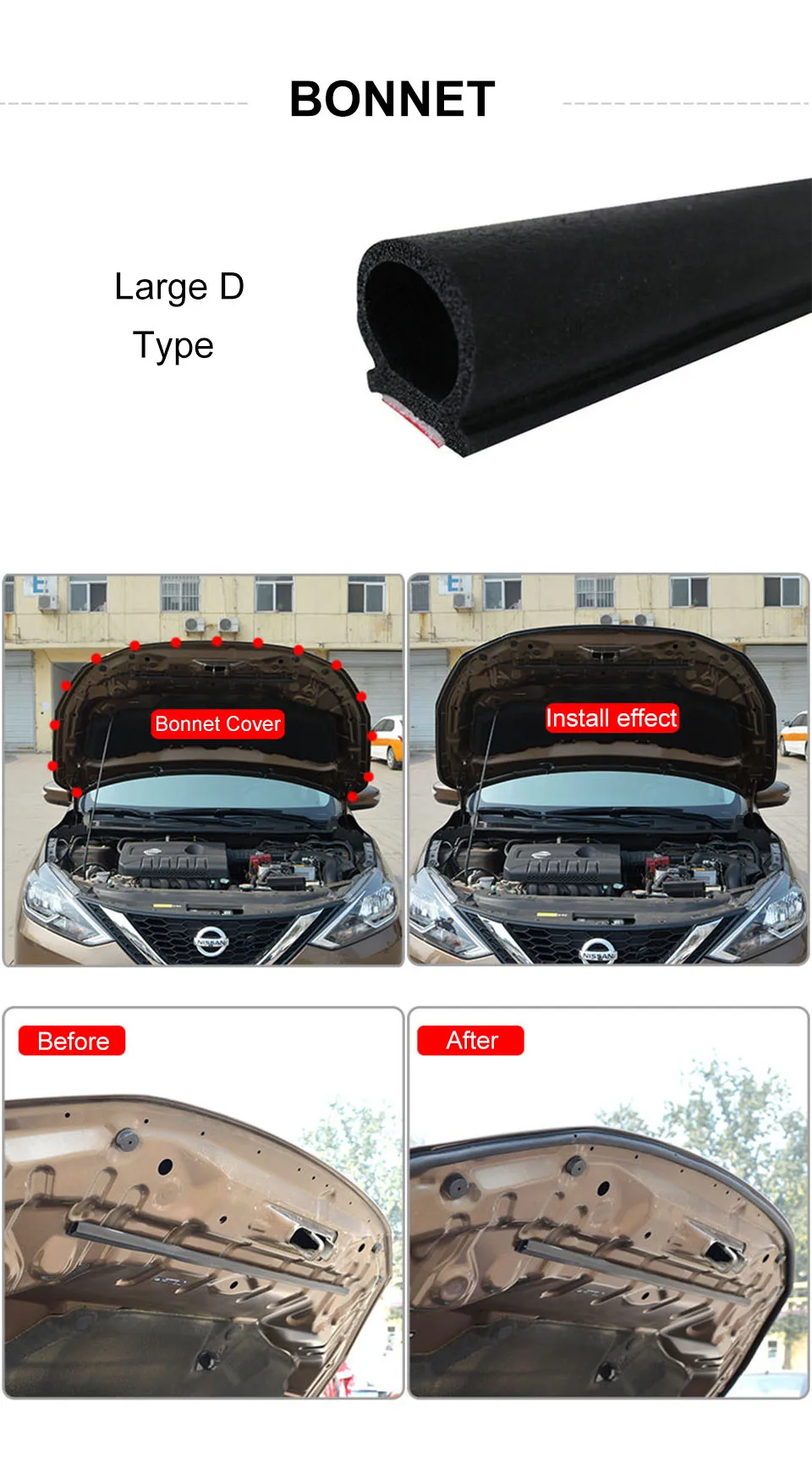 B D P Z Тип-универсальный автомобильный резиновый уплотнитель уплотнительные полосы отделка полосы для кузова Передние Задние двери капот багажника загрузки
