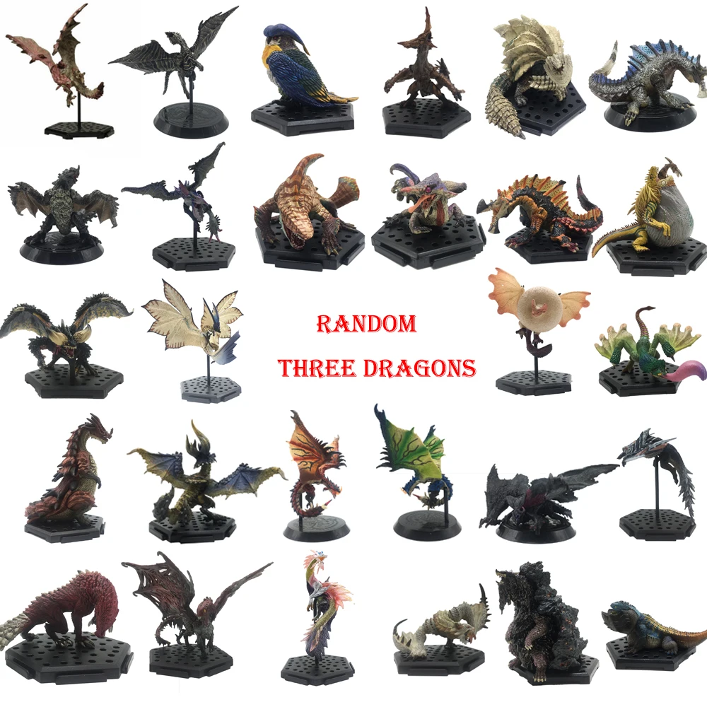 

Monster Hunter World Model Collection New PVC Model Dragon Action Figure Decoration Toy Christmas Gift Random Three Dragon Model