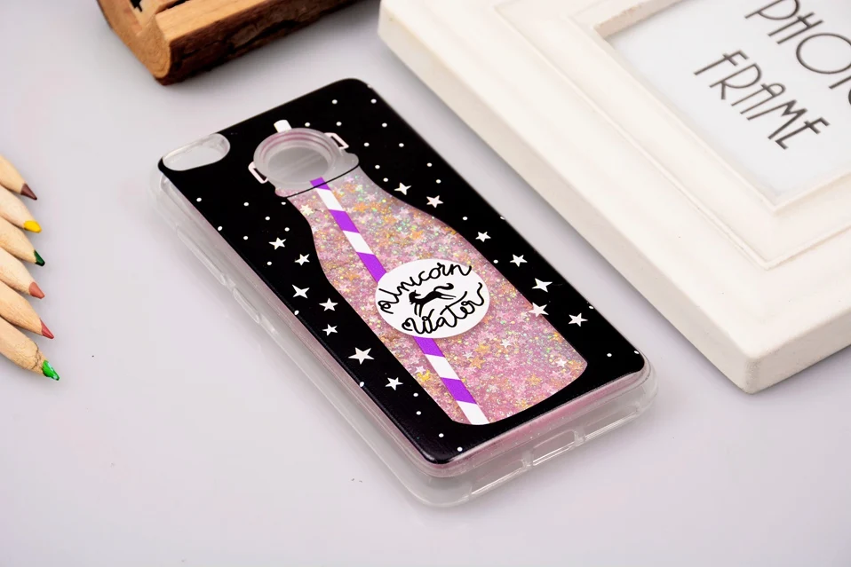 Reaoom for Xiaomi Redmi 4X Case Glitter Dynamic Liquid Colorful Star Quicksand Cute Bottle Unicorn Cover for Xiaomi Redmi 4x     (1)