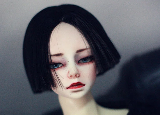 

D01-P437 children handmade toy 1/3 Doll Accessories BJD/SD doll wig Customized black short hair 1pcs