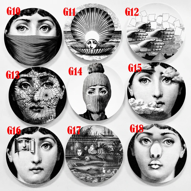 Винтажные принты rosenthal Piero fornasetti в пластинках, художественная тарелка для лица, Череп, на заказ, los platos, для искусства, спальни, дома, кафе, модные декоративные