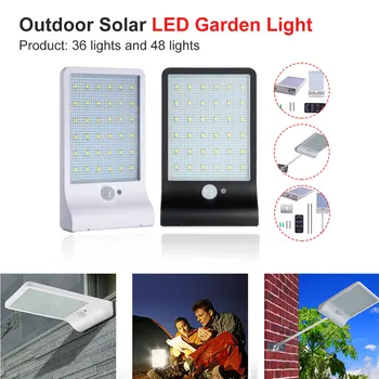 

Garden Light Power Street Light Motion Sensor Lamps Garden Lamp Outdoor Street Waterproof Outdoor Wall Lights with Remote