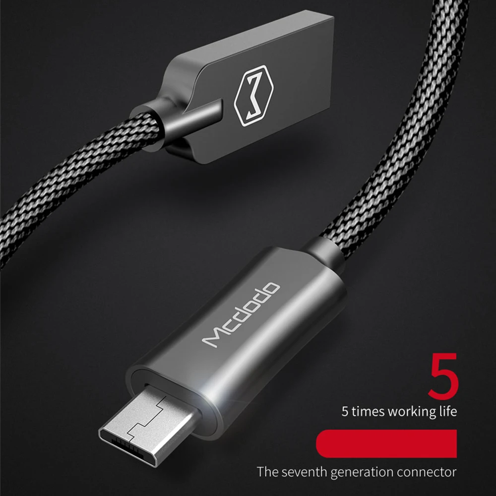 Mcdodo Micro USB кабель 2.4A Быстрая зарядка USB кабель для передачи данных 1 М 1,5 м для samsung huawei htc LG Xiaomi кабели Microusb зарядный кабель