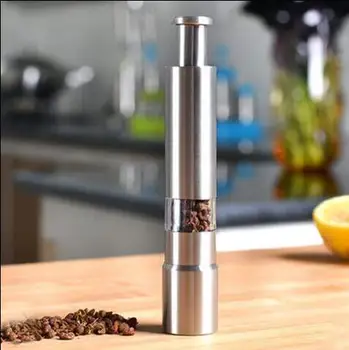 

New Arrive 12pcs/lotStainless Steel Pepper Grinder Portable Manual Pepper Muller Seasoning Grinding Milling Machine