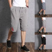 Мужские шорты, модные, короткие, мужские, летние, повседневные, одноцветные, на завязках, хлопок, лен, короткие штаны, брюки, pantalones cortos hombre