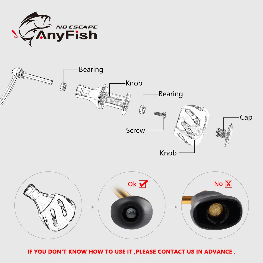 Рыболовная катушка ANYFISH с ручкой для SHIMANO/DAIWA/RYOBI спиннинговое колесо забрасывания