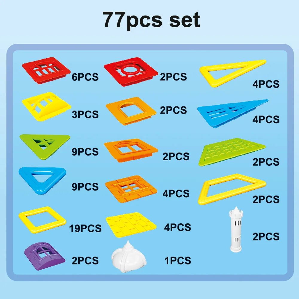 77-402 шт. магнитные блоки Магнитный конструктор строительные игрушки набор Магнитные Развивающие игрушки для детей подарок для детей