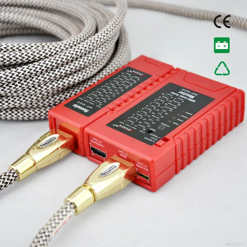 

NOYAFA NF-622 HDMI wire tester check disorder, short, open and cross status of HDMI cables tester and HD wire test