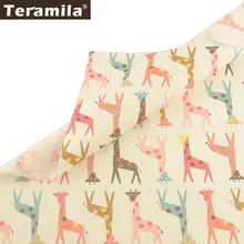 Teramila Fat Quarters, хлопок, ткань, жираф, дизайн, ткань, сделай сам, пэчворк, подушка, для детей, для шитья, для дома, простыня