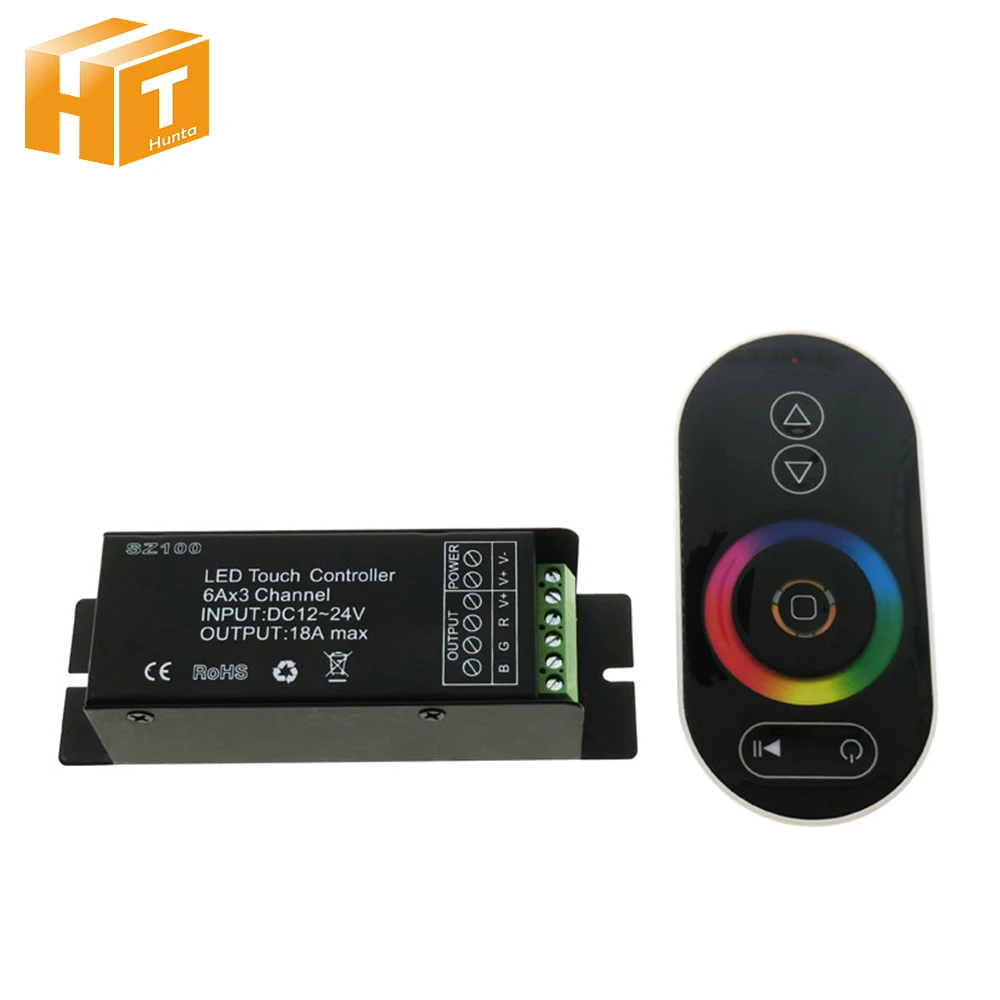 Ceny Dotykowy kontroler LED RGB pilot bezprzewodowy rf RGB CT DIM DC12 24V led kontroler ściemniacz dla taśmy led taśma oświetlająca