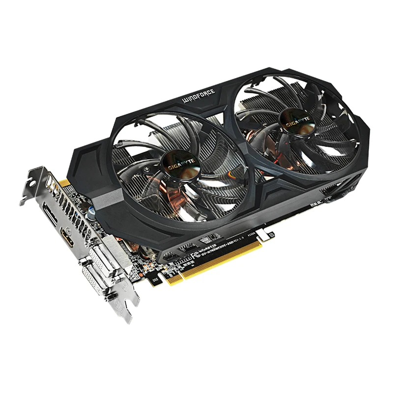 Видеокарты GIGABYTE GV-N760WF2OC-2GD GPU 256Bit GDDR5 GTX 760 2GB карта Видеокарта для карт nVIDIA Geforce GTX760 Hdmi Dvi