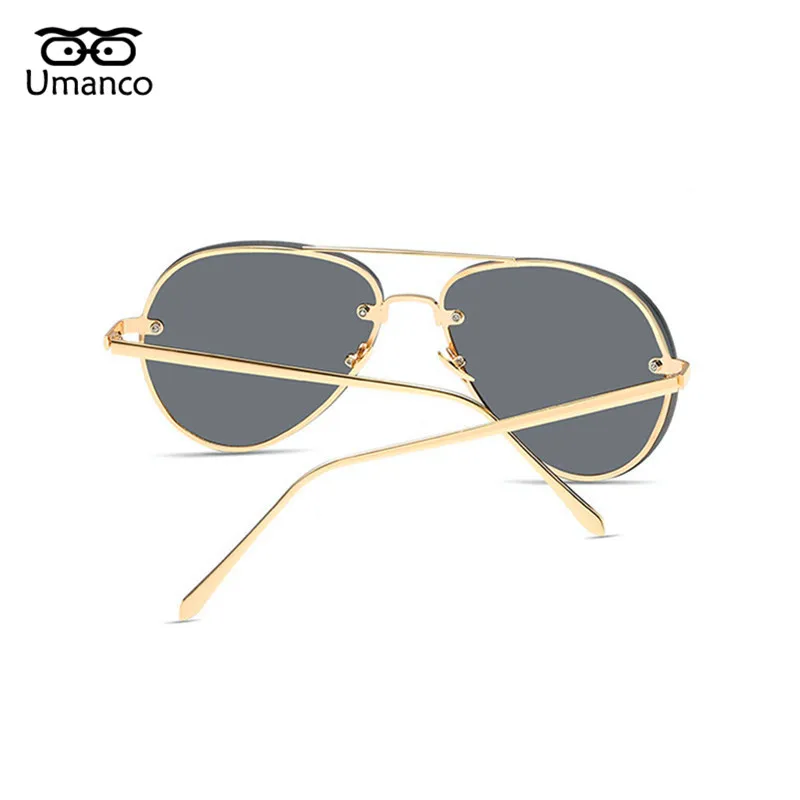 Umanco Стильные Солнцезащитные очки женские мужские винтажные Модные металлические солнцезащитные очки личность пилот, вождение очки зеркальные очки