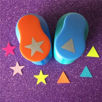 

Free Shipping 2PCS Star and Triangle Shaped craft punch set Puncher Crafts Scrapbooking Geometry DIY Paper Cutter Hole Punches