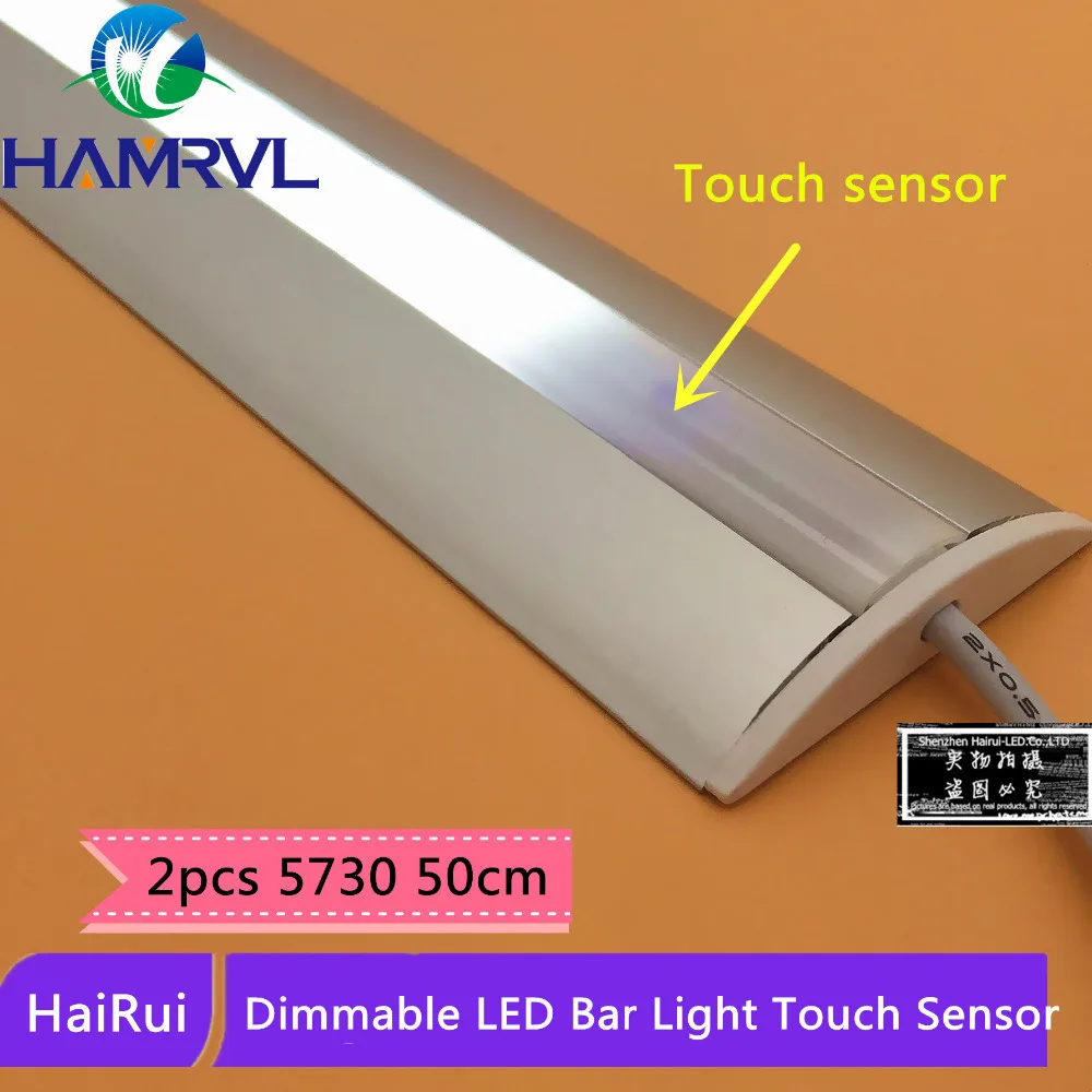 Por Strip Lighting Kitchen Energy Saving 2pcs 5730 Hairui Dimmable Under Cabinet Strip Lighting Touch Sensor Kitchen Dc12v Rigid