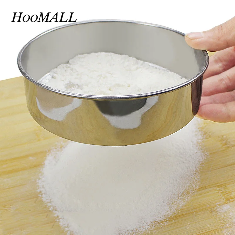 

0.28mm Mesh 15cm Dia Stainless Steel Flour Sifter Pastry Icing Sugar Shaker Sieve Cup Baking Tool