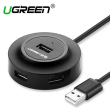 Ugreen мультипорт, USB2.0 HUB адаптер для apple samsung hauwei asus xiaomi ноутбук usb-хаб 4 порт для зарядки и синхронизации данных OTG кабель короткий