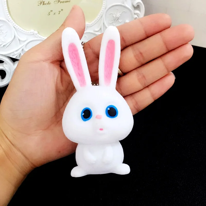 

The Secret Life of Pets Keychain PVC Animal Rabbit Keyring Holder Bag Charm Trinket Chaveiros Women Bag Key Chain Pendant