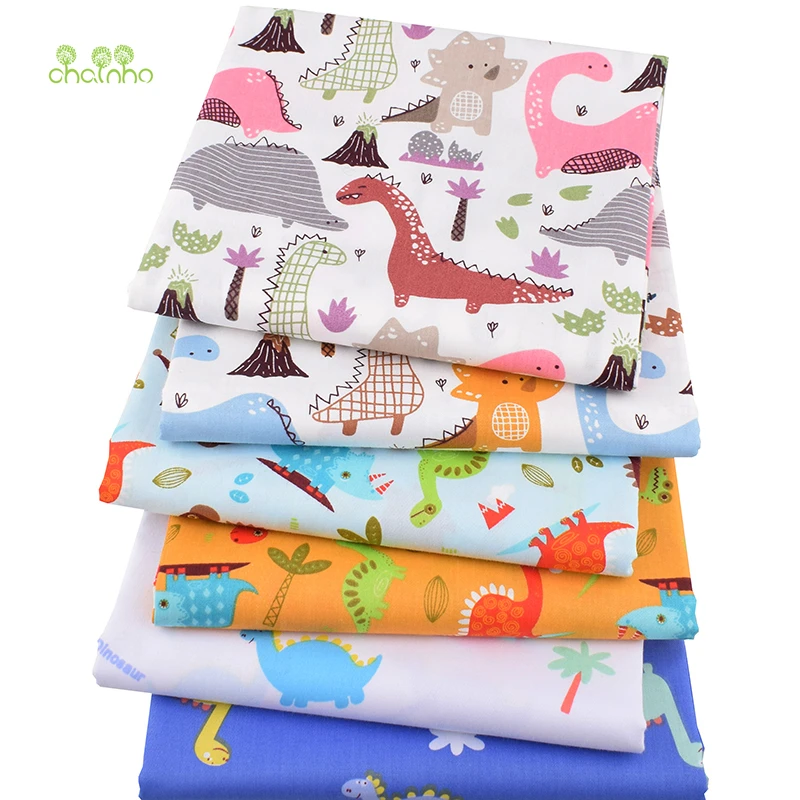 Chainho, 14 дизайнов серии динозавров, печатная саржевая хлопковая ткань, Лоскутная Одежда для шитья и стеганого шитья для детей и малышей