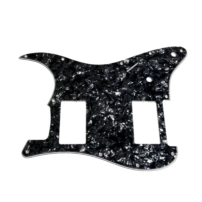 

Black Pearl 3Ply Guitar Pickguard Strat HH 2 Humbucker