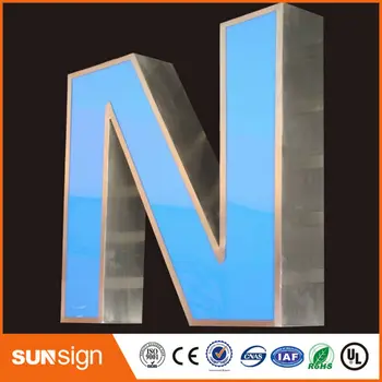 

Custom Acrylic stainless steel LED letters sign for advertising