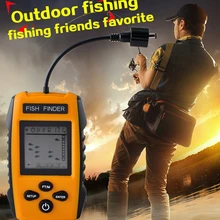 Erchang Портативный Sonar рыболокаторы сигнализации 100 м Sonar ЖК-дисплей рыболовные приманки эхолот ловли карпа Finder кемпинг