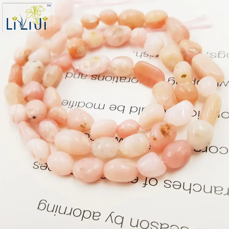 

Lii Ji Natural Stone Pink Opal Irregular Shape approx 5x5-8x11mm DIY Jewelry Making Bracelet Necklace about 39cm