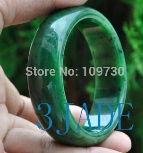 

hot sell90969 Natural Green Nephrite Jade Bangle Bracelet