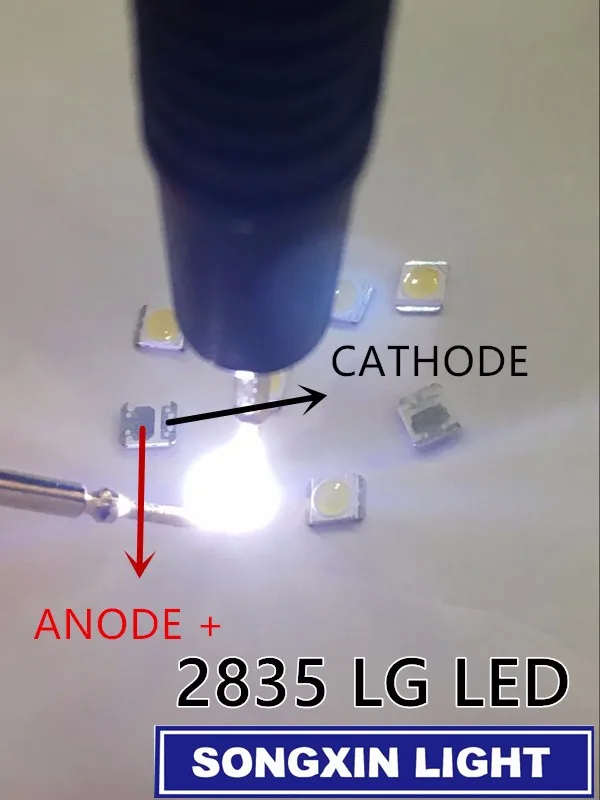 2000 шт./лот для LG SMD светодиодный 3528 2835 1 Вт 3 в холодный белый для ТВ/ЖК-подсветка