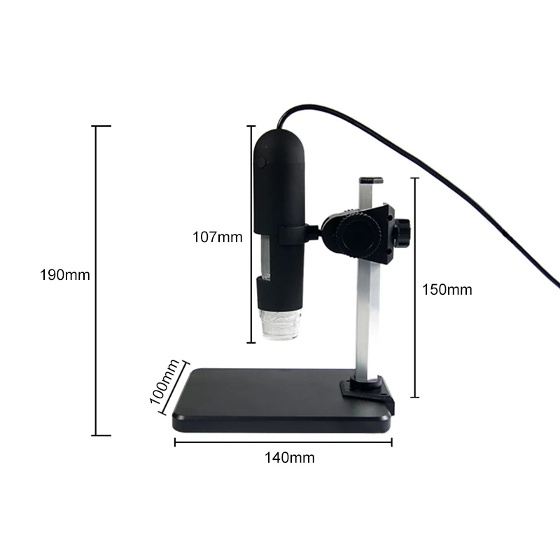 UANME Портативный USB цифровой микроскоп 1000X 8 LED 2MP Эндоскоп лупа камера + подъемная