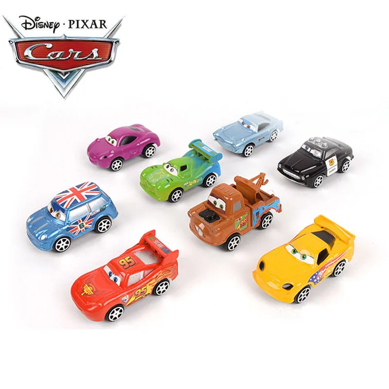 6 см 8 шт. Disney Pixar Cars 3 Lightning McQueen Mater Jackson Storm Ramirez 1:55 литье под давлением ABS