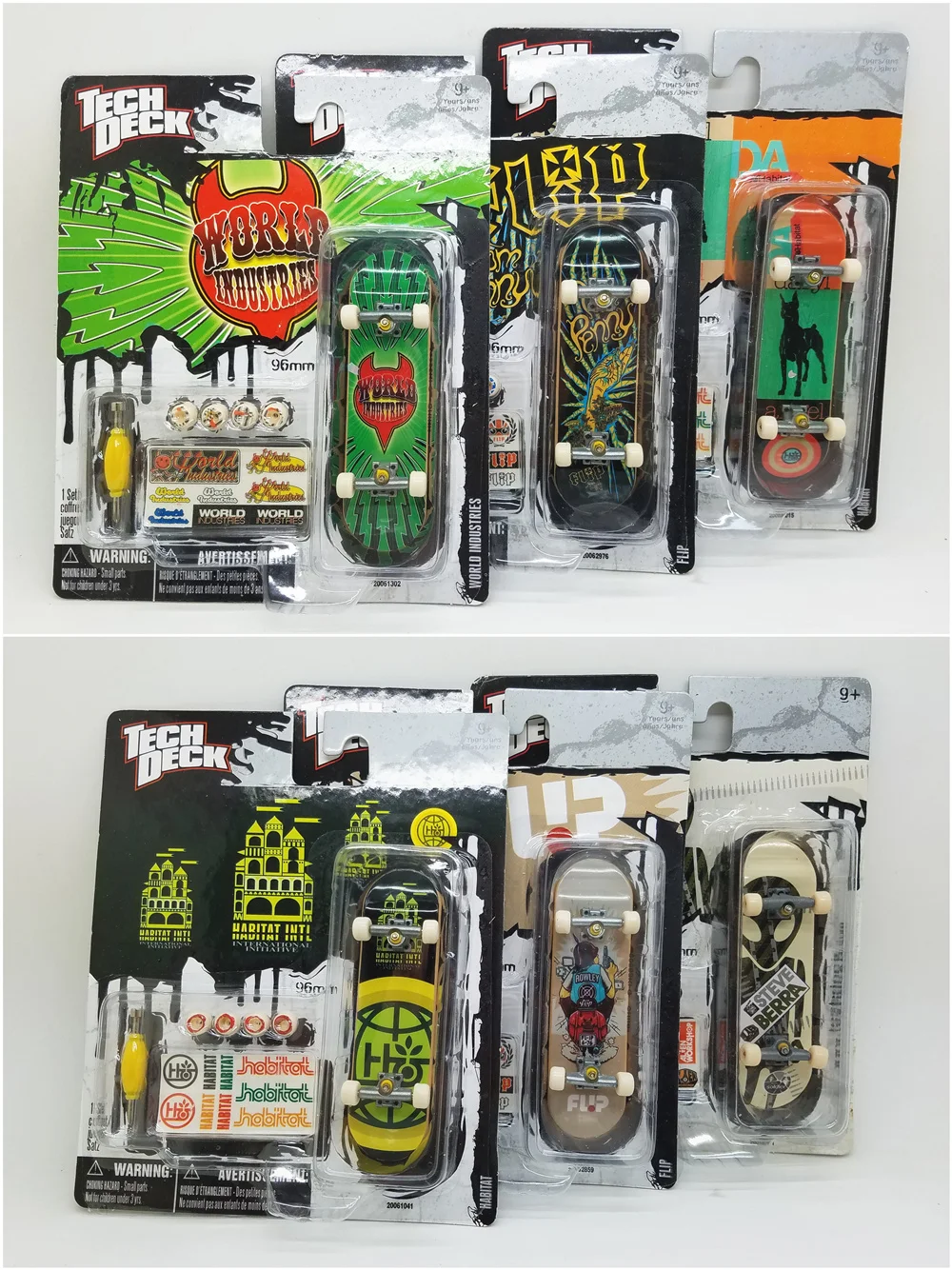 6PCS Fingerboard Tech Decks mini Skateboard Original package collector